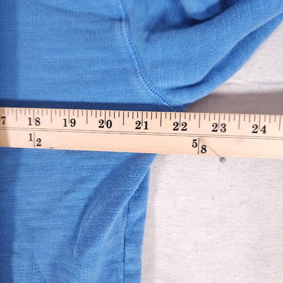 J. Crew Vintage Fleece Cotton Terry Hoodie Womens Small Blue Pullover Pocket - Picture 4 of 16